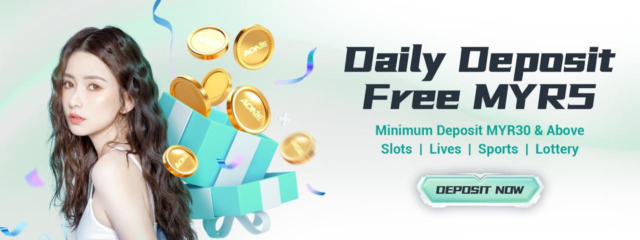 Daily Deposit Free MYR5